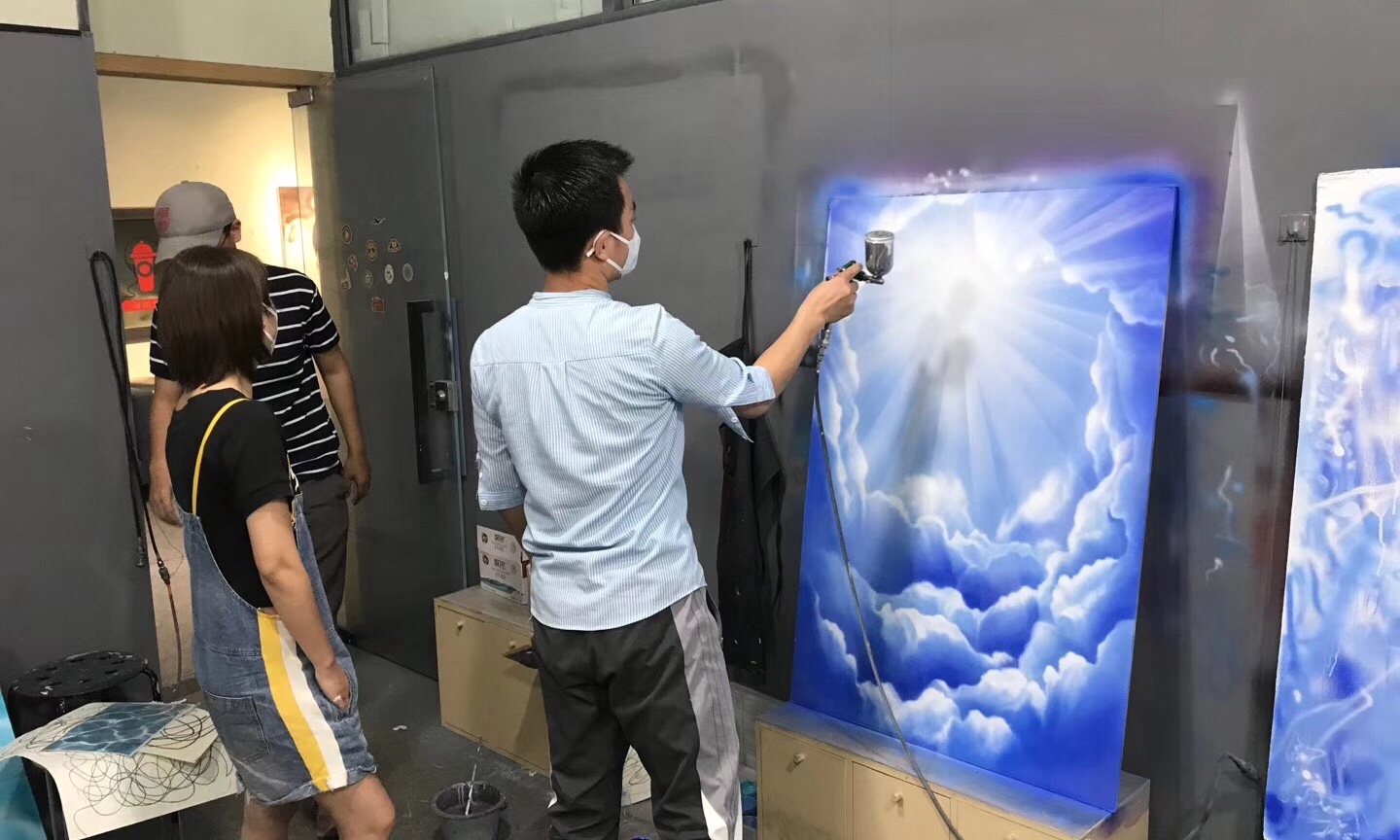噴槍學(xué)習(xí)現(xiàn)場十