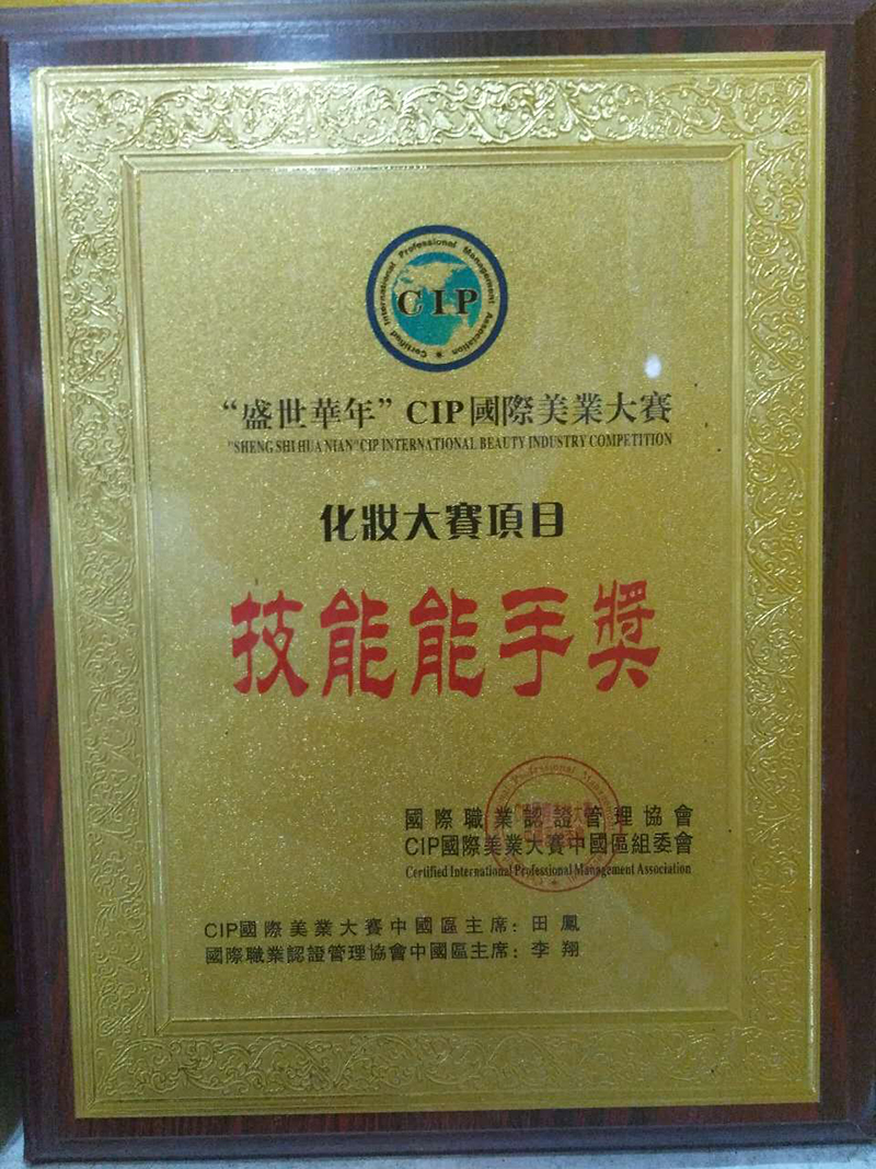 化妝大賽技能能手獎(jiǎng)